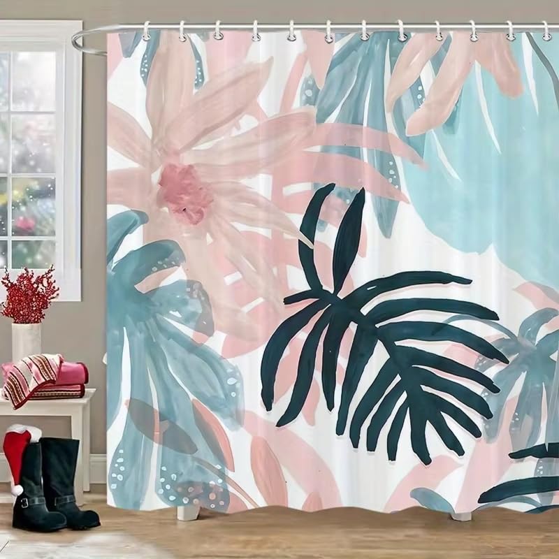 Rideau de douche tropical pour transformer votre salle de bain en oasis exotique