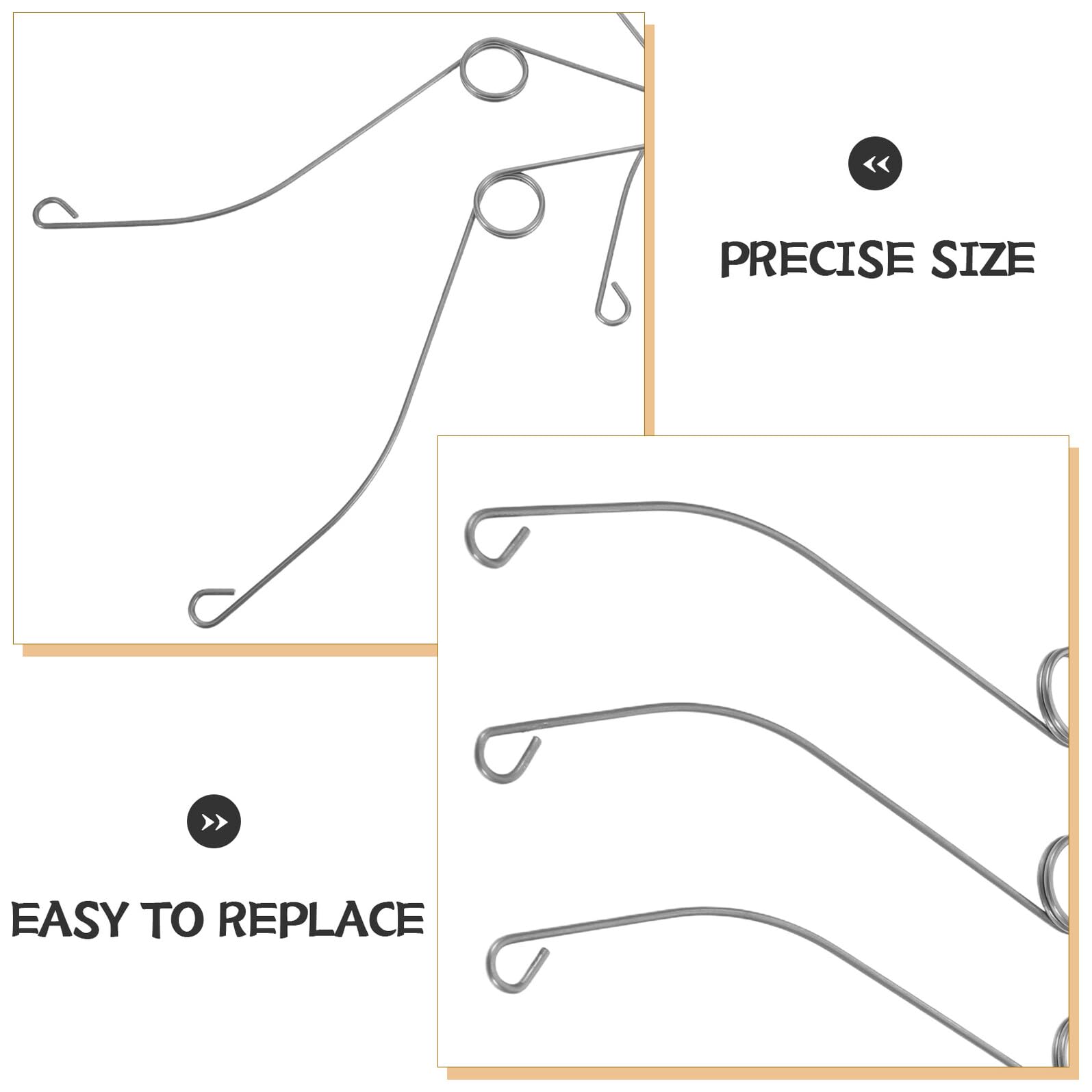 BESPORTBLE 5 Pezzi Molle in Acciaio Inossidabile per Ventilatore di Scarico Ricambio Resistente per Ventilazione Bagno con Clip per Copertura Ventola