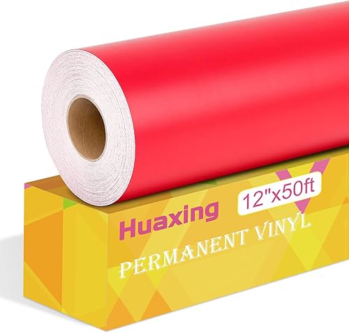 Miniatura 9 de Huaxing Vinilo permanente amarillo mate para Cricut, rollo de vinilo adhesivo permanente de 12 pulgadas x 50 pies para Cricut, Silhouette,