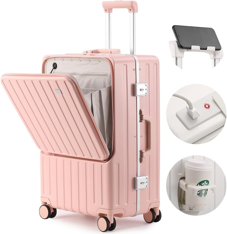 [魔法小屋] スーツケース 前開き 旅行出張 3-5泊(Sサイズ 45L） Amazon | [魔法小屋] スーツケース 前開き キャリーケース 機内