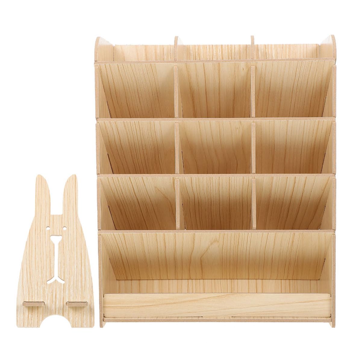 Organisateur de bureau en bois pour fournitures d'art et papeterie bien rangée