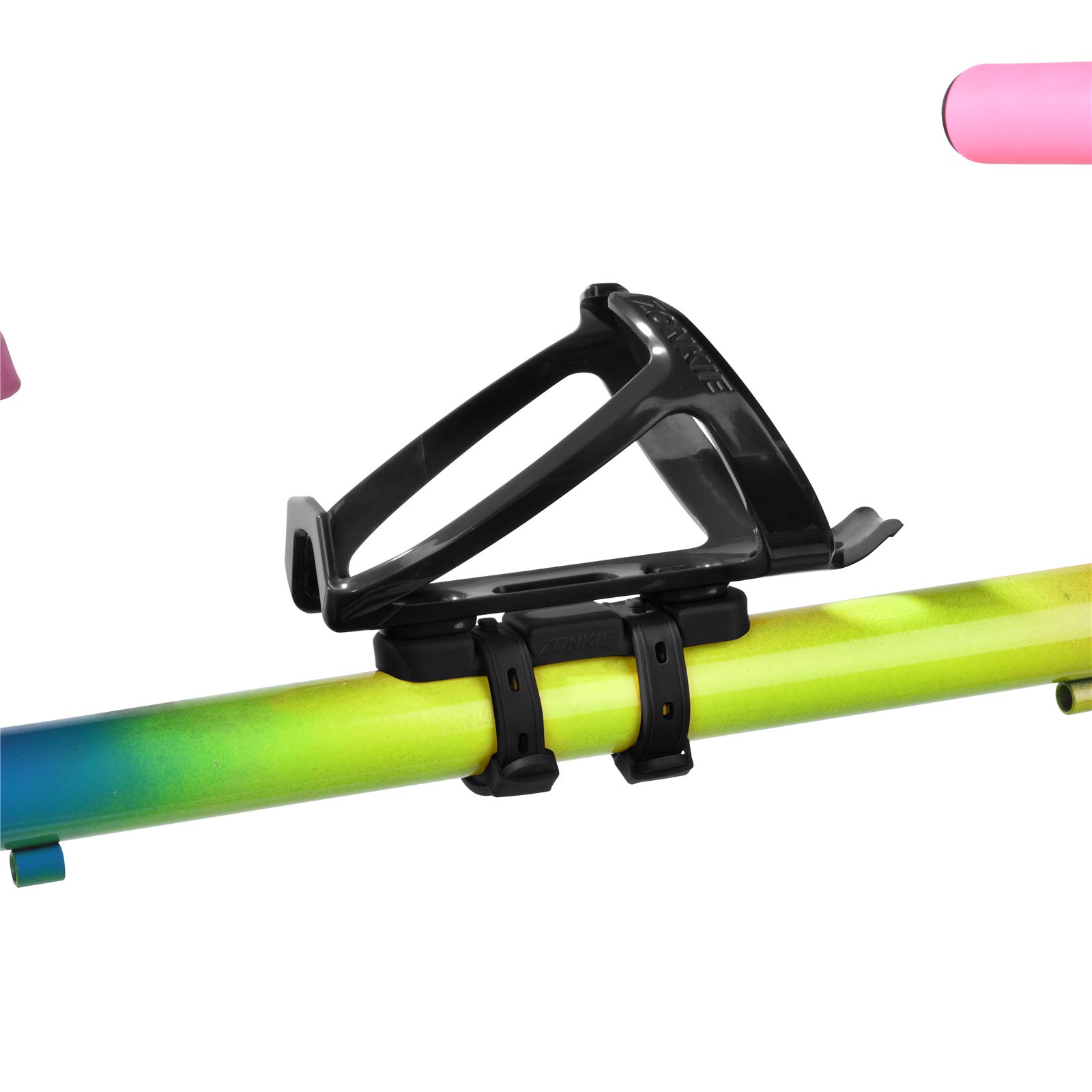 Porte-Bouteille de vélo en Plastique avec Base de Montage pour Cage (Noir)