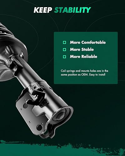 Vista 247 de SCITOO Puntales delanteros completos de resorte para Mercedes-Benz C230 08-09, para Mercedes-Benz C250 10-11, Mercedes-Benz C300 08-11