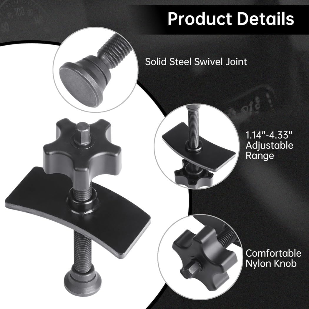 Brake Pad Spreader for Heavy Duty Use, Swivel Brake Piston Separator, Adjustable Brake Repair Tool for Caliper Reset and Pad Compression