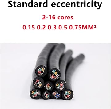 5 Meter Twisted Pair Shielded Cable 2 4 6 8-12 core Pure Copper core 26-18 AWG PVC sheathed Control Wire 485 Communication Wire (Color : 5 Meters Price, Size : 2 CORES_20AWG 0.5MM)