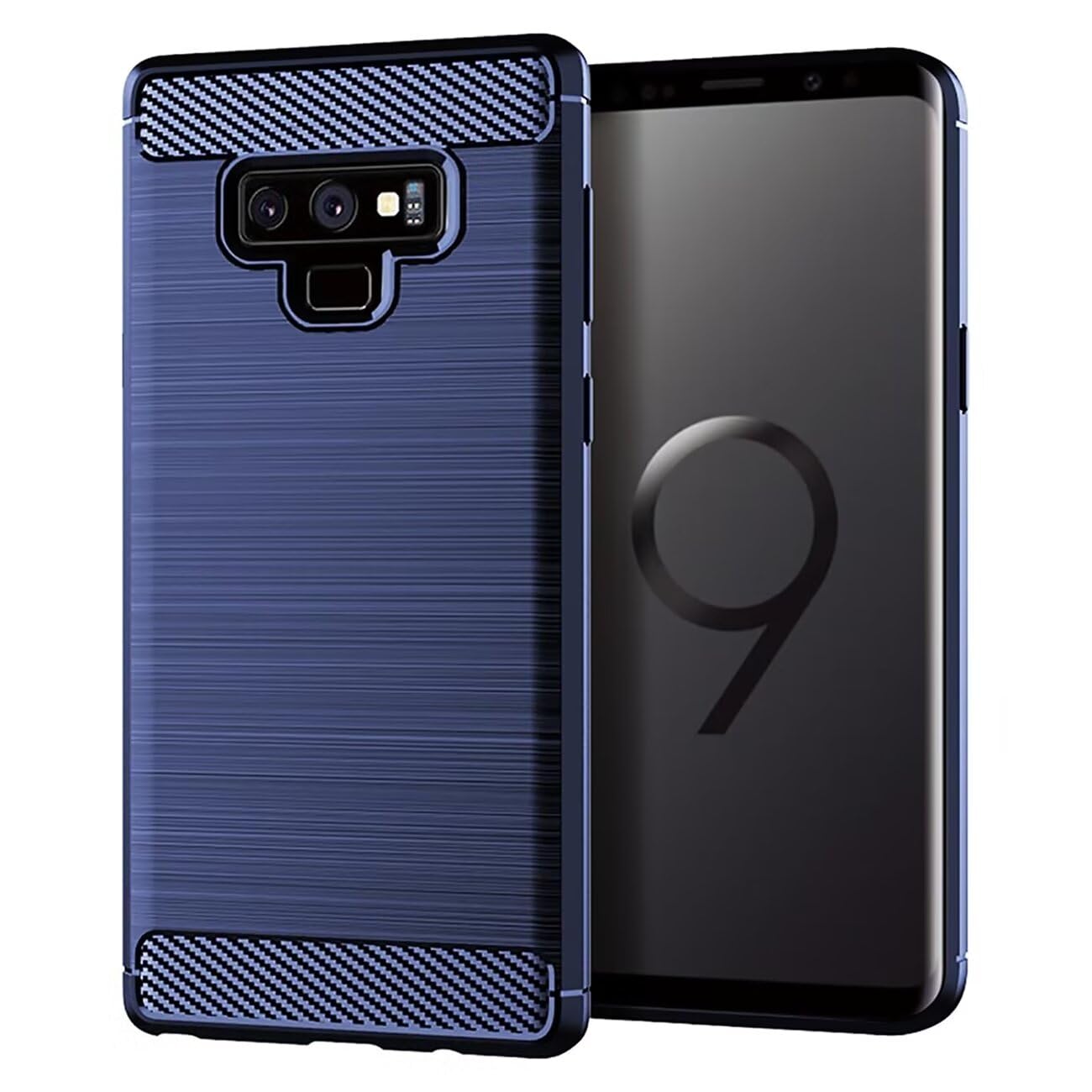 Case for Galaxy Note 9 Case, Samsung Note 9 SM-N960F Case, Ultra Slim Phone Cover with Shock-Absorption Carbon Fiber TPU Rubber Protective Cases for Samsung Galaxy Note 9 Navy Blue
