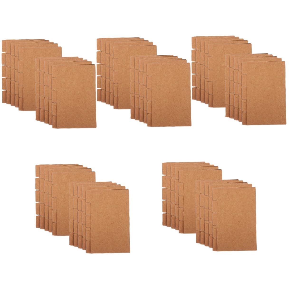 Uonlytech 100 Set Divisori Portatili per Raccoglitori Schede Indice Cartone per Studio e Ufficio per Documenti