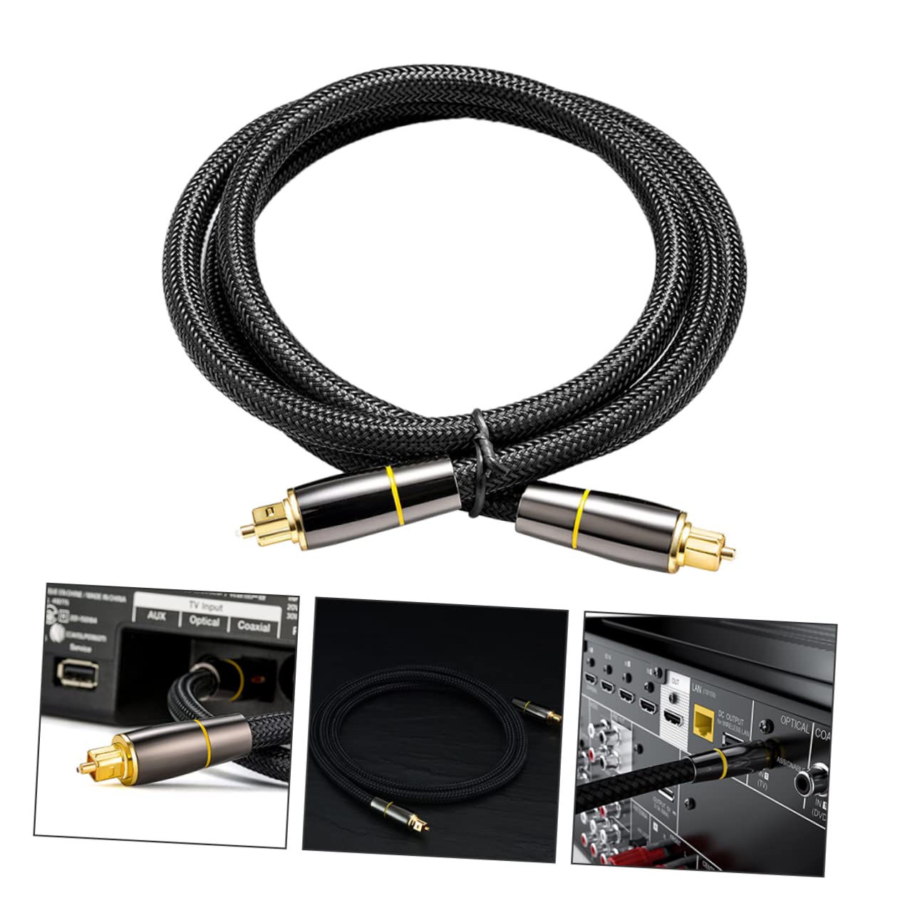 Homoyoyo Câble Audio Optique Numérique Mâle-mâle 15 Mètres en Fibre Optique Protection, Conductivité Améliorée, pour Enregistreurs Vidéo et Équipements Audio
