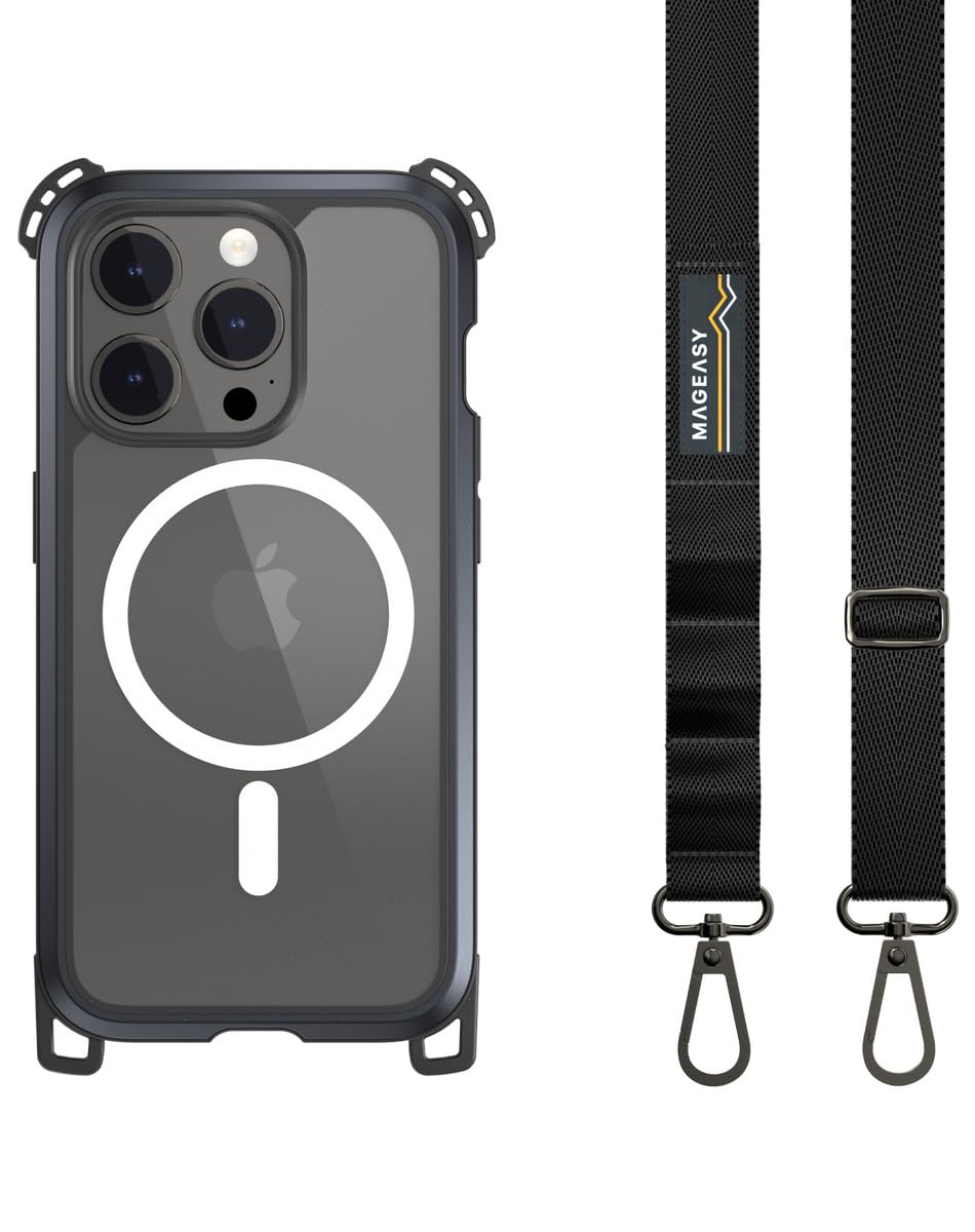 Amazon.co.jp: 【MagEasy】 iPhone15Pro 対応 ケース 斜めがけ