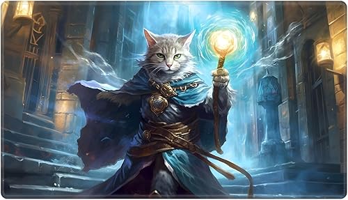 Miniatura 51 de Alfombrilla de juego MTG cosida con zona mágica para jugar cartas MTG, alfombrilla de escritorio para juego de mesa Commander, alfombrilla de duelo