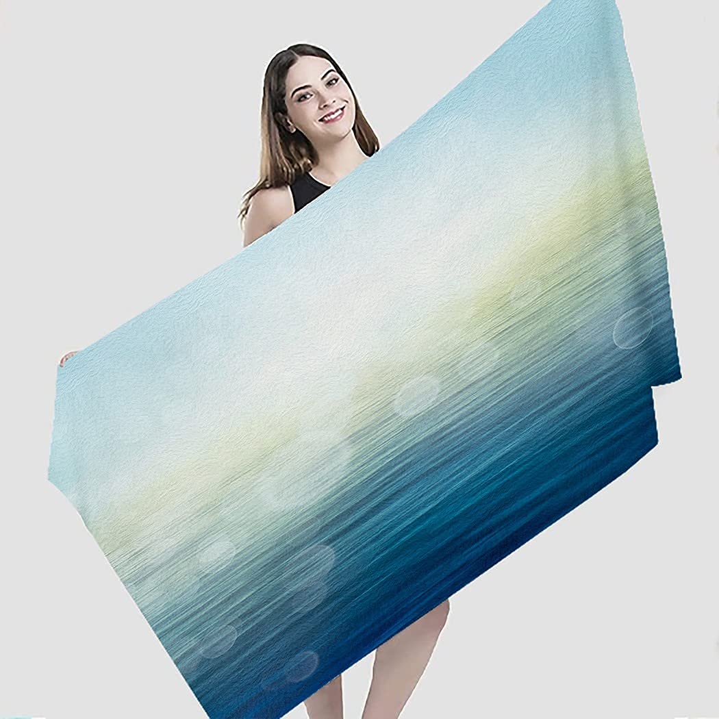 Lsjuee Abstract Beach Towel Women Sand Resistant Superfine Fiber Beach Towel Oversized Kids for Hawaii Other Water Activities Honeymoon Swimming Exercise or Training Swimming Class Camping 32INx52IN