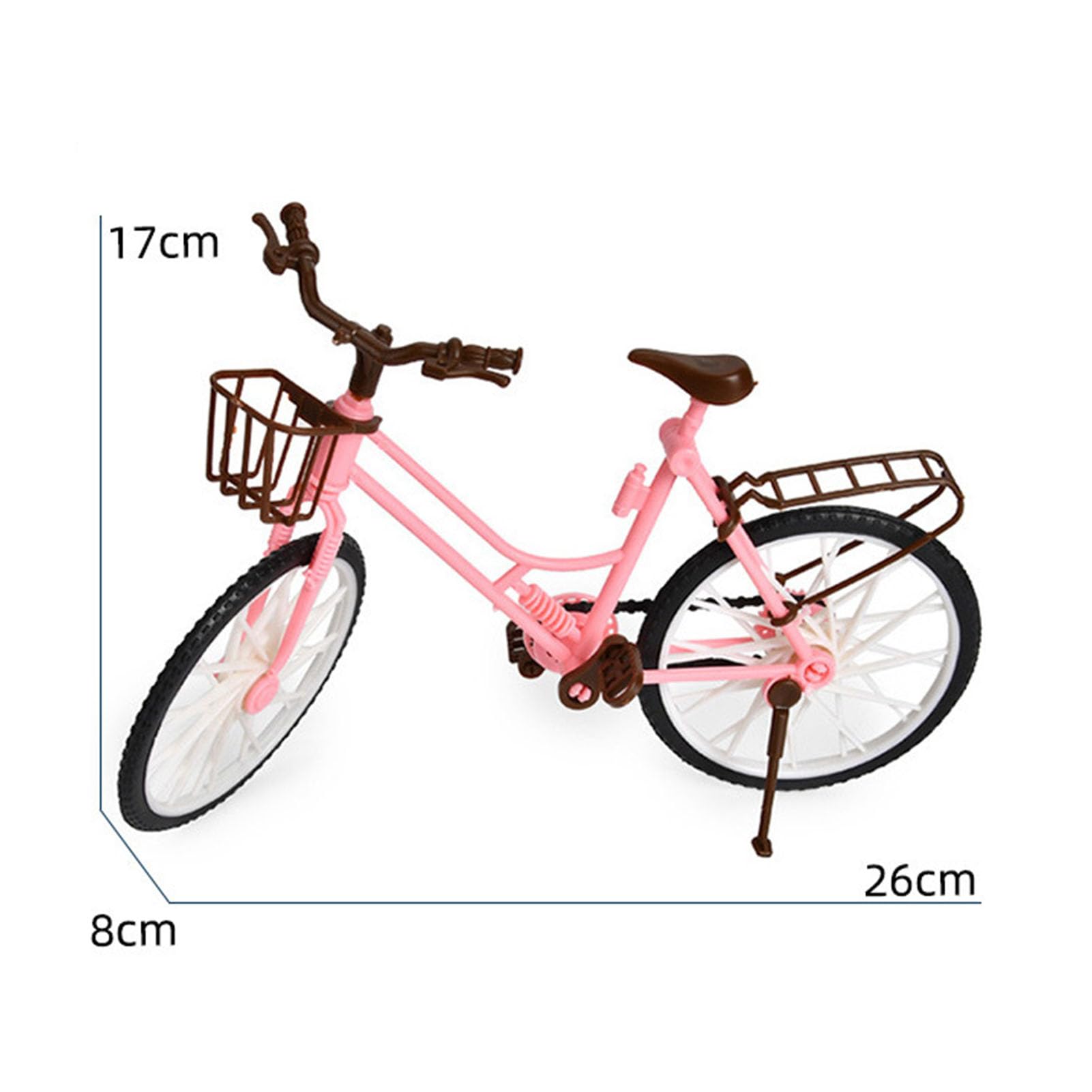 Dollhouse Bike Model Plastic Simulated Model Lifelike Decorative Miniature Bike Desk Ornament Interactive Bike Toy for Desktop Shelf
