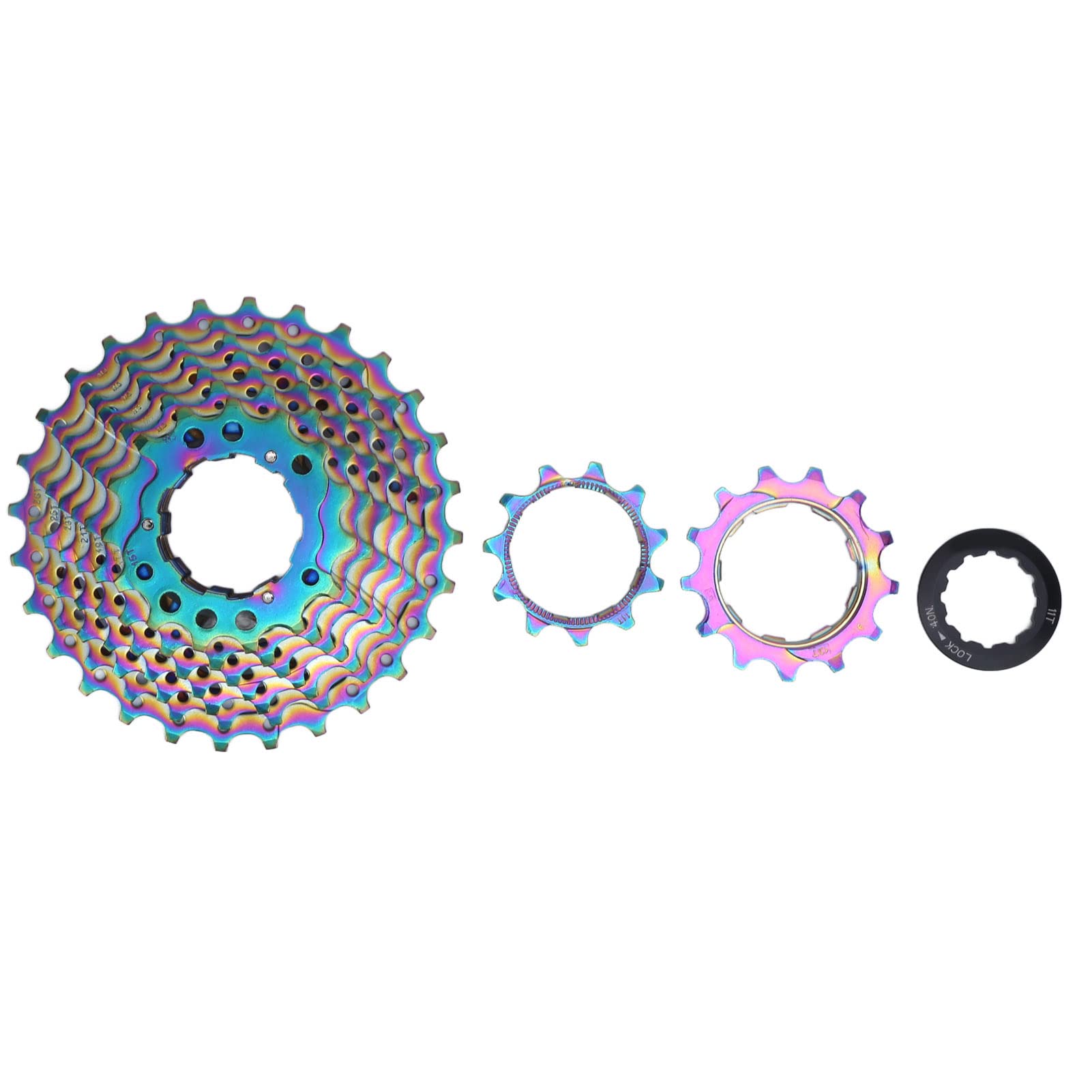 Bike Freewheel 9 Speed 11T‑28T Electroplating Colorful Ultra Light Freewheel