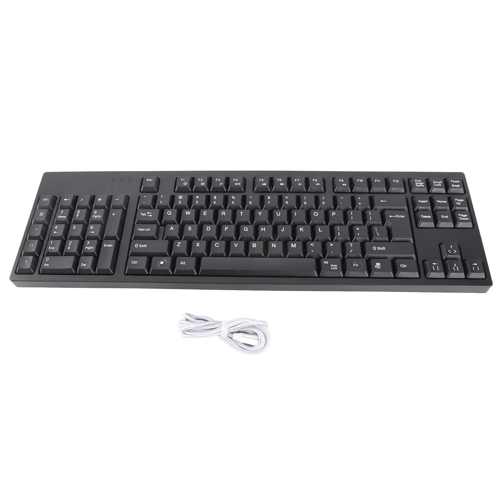 Linkshänder-Tastatur, Ergonomische, Volle Größe, 109 Tasten, Dual-USB-HUB-Computertastatur mit 2 USB-Anschlüssen, für Software-Designer, Ingenieure, Banken, Büros