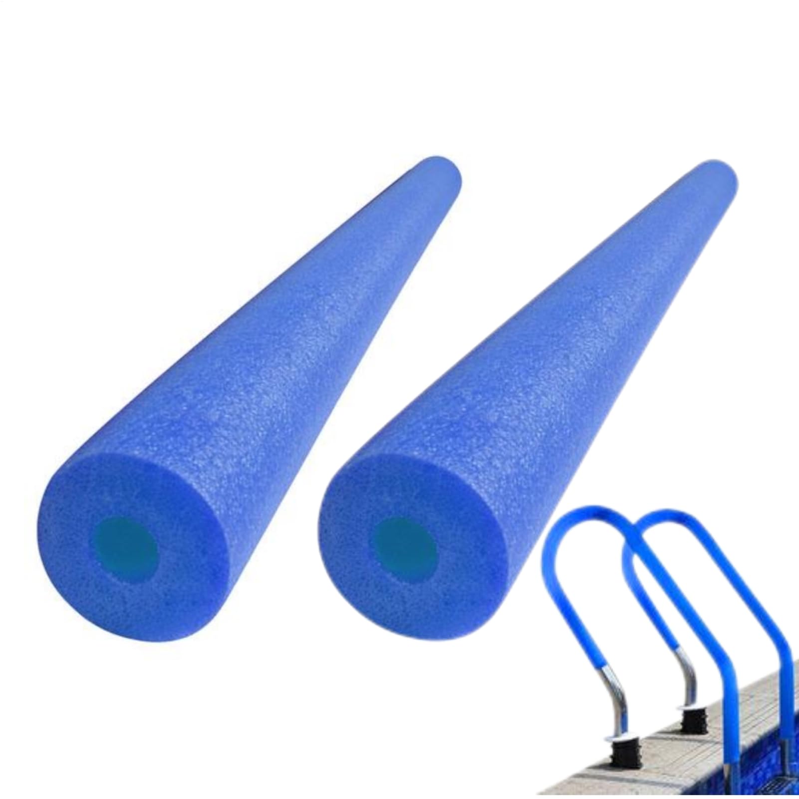 Pool Noodle, 2X120CM Foam Swimming Noodles for Kids Adults, Extra Long Floating Pools Noodle with Hole, Flexible Swimming Pool Noodles Float Training Aid, for Pools Accessories