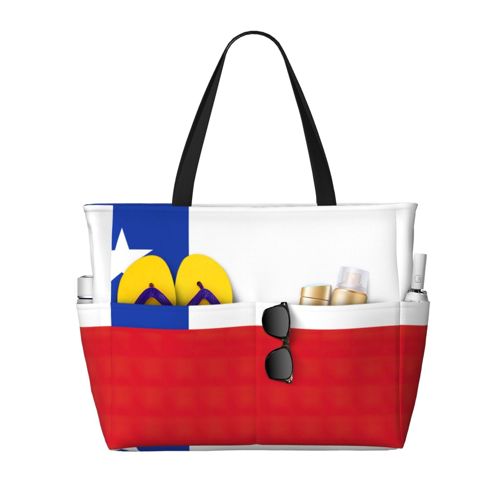 Amazon | JEJEA チリの国旗 プリント トートバッグ ラージ