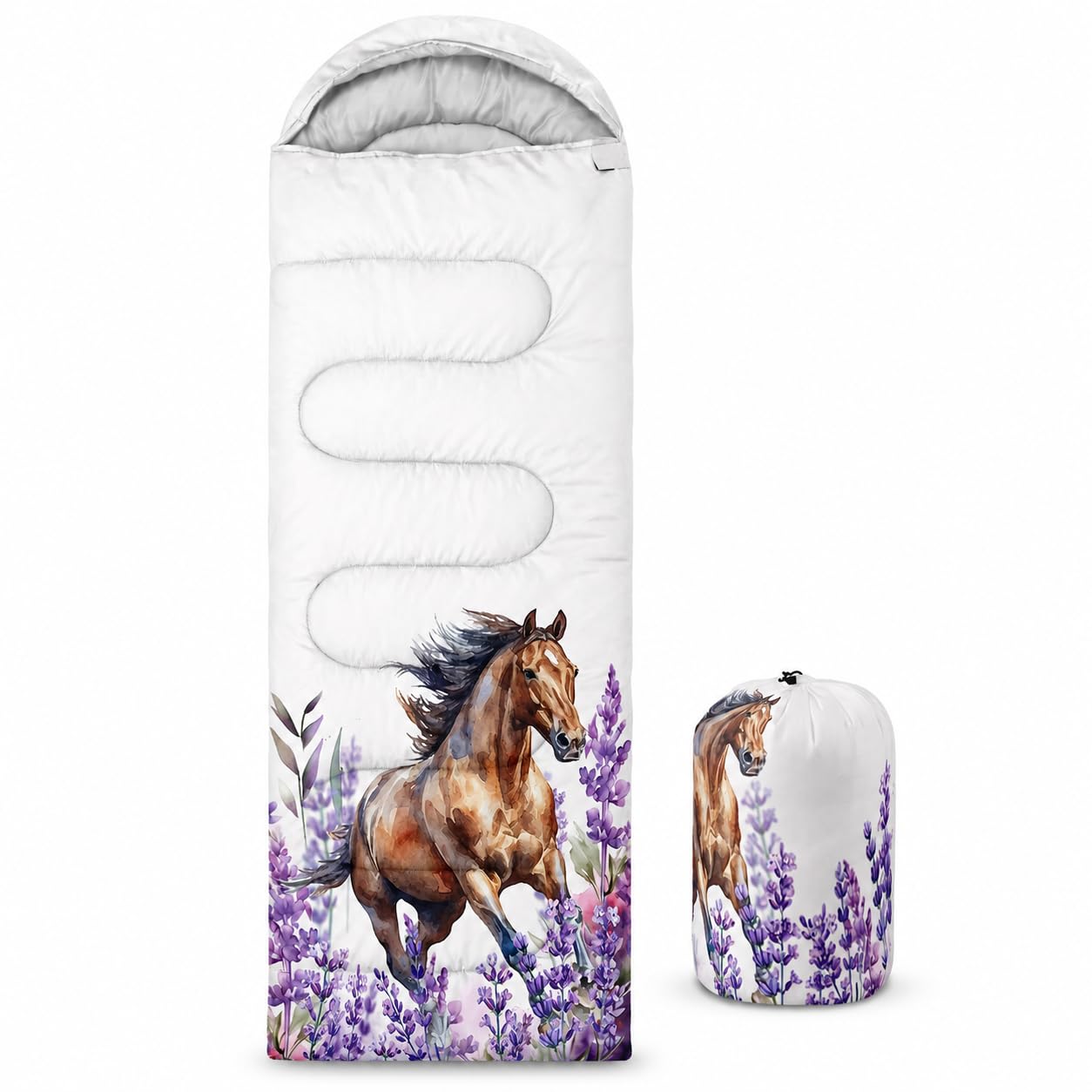 AILONEN Sacos de dormir morados de sirena para niñas, niños y adultos, mochileros, clima frío y cálido, ligero, compacto, camping, senderismo, viajes al aire libre, caza
