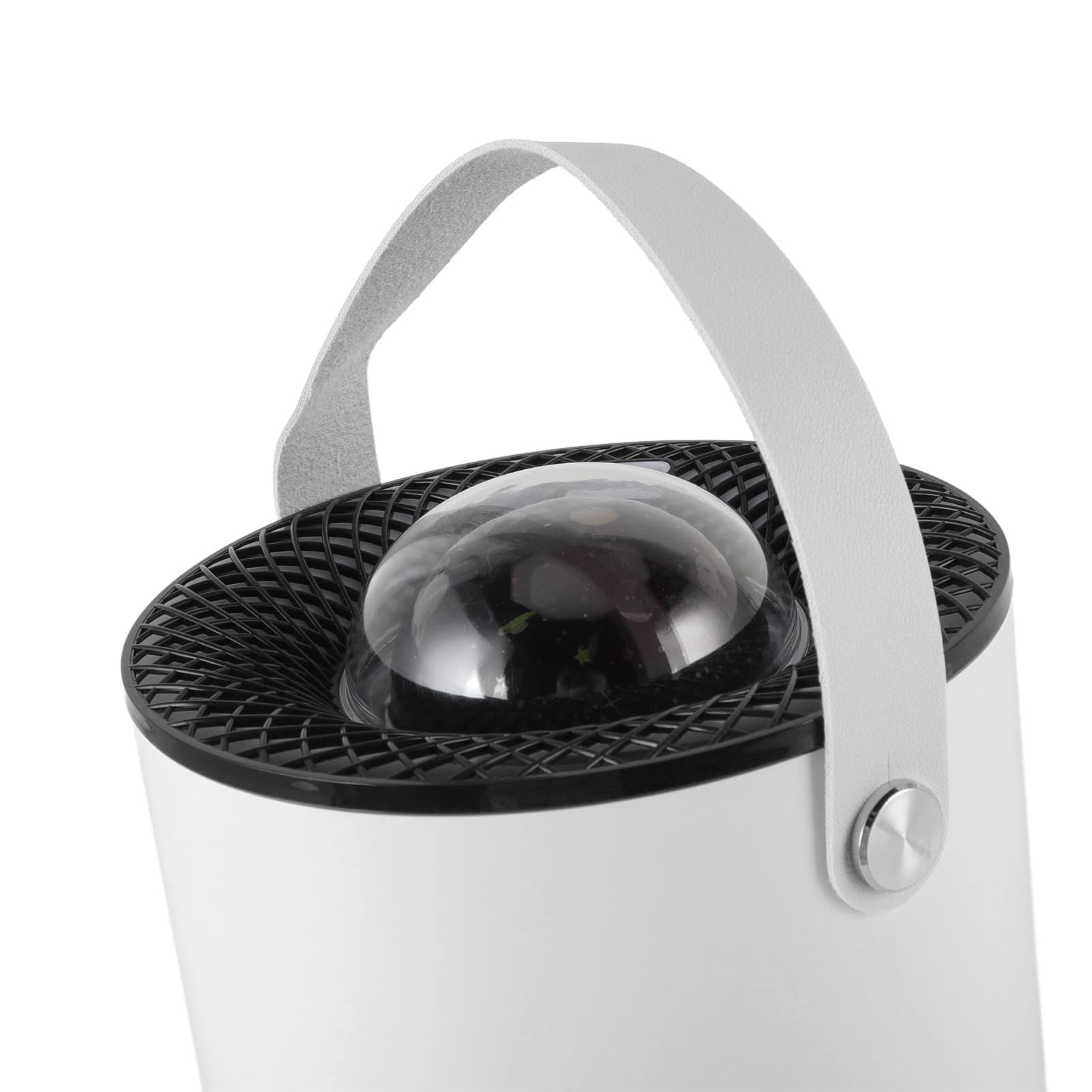 Humidificador con lámpara de proyector de 450 ml, difusor ultrasónico de aceites esenciales con rotación dinámica 360, luz nocturna, luz de respiración suave y protección contra (Blanca)