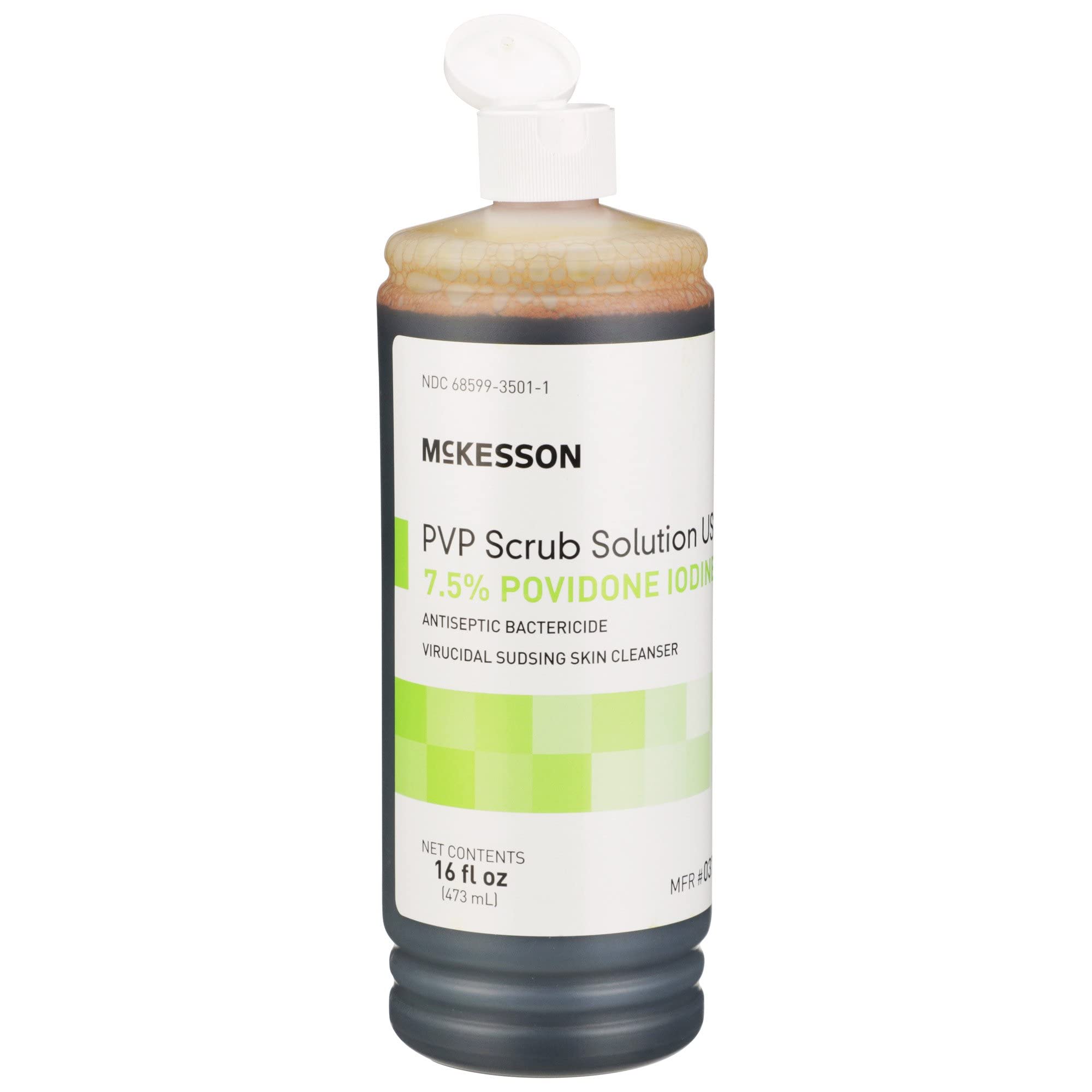 McKesson PVP Scrub Solution USP, 7.5% Povidone-Iodine, 16 oz, 1 Count