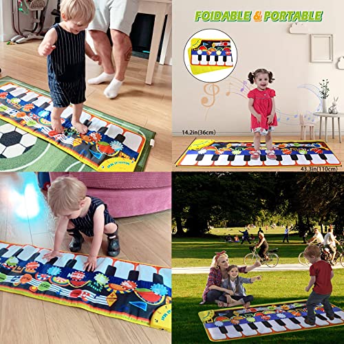 Cyiecw Piano Mat, Toddler Toys Musical Mat With 25 Music Sounds Floor Piano Keyboard Mat Carpet Touch Playmat Educational Toys Gifts For Baby Kids Boys Girls 1 2 3+ Year Old #TOP1