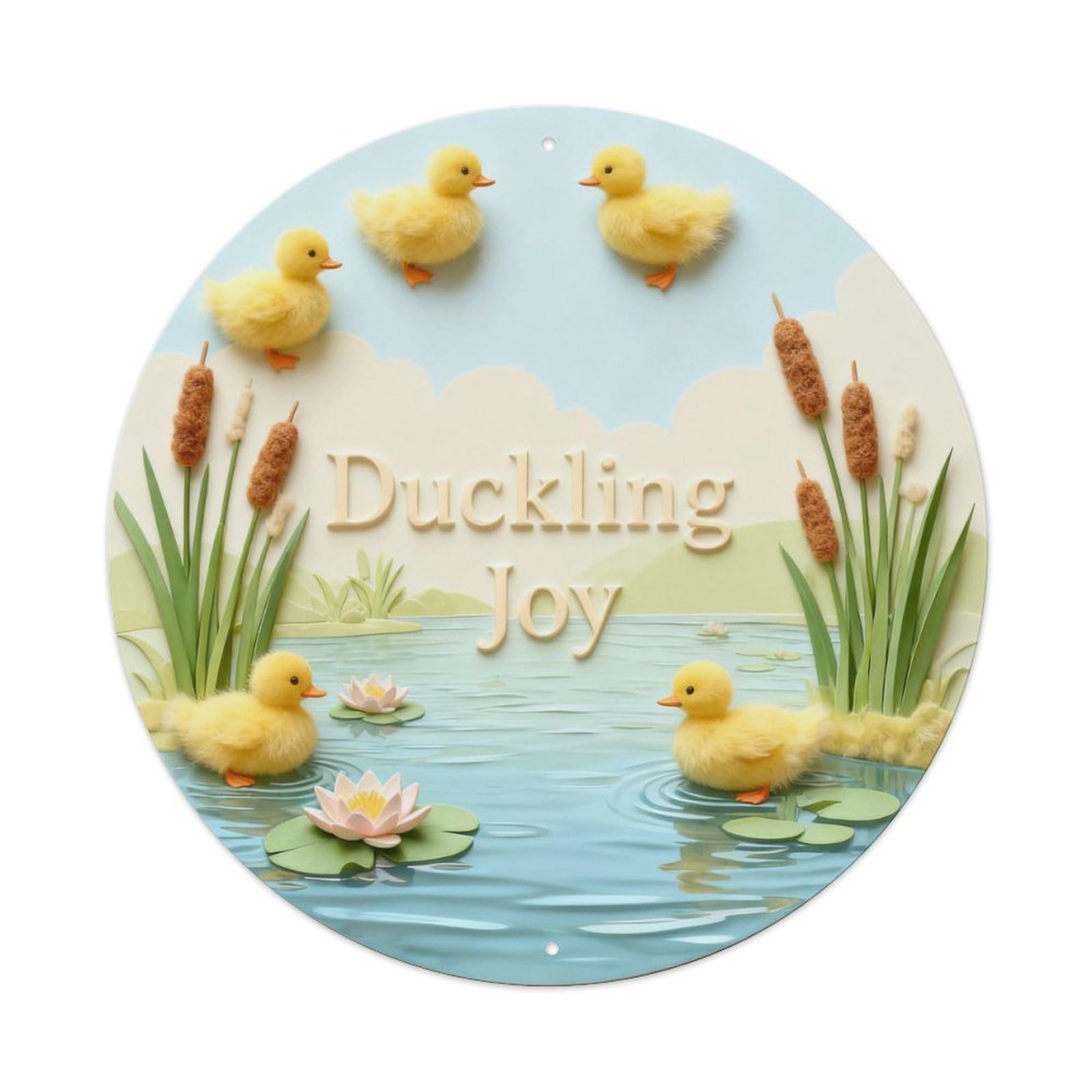 Duckling Joy Metal Tin Sign Plaque