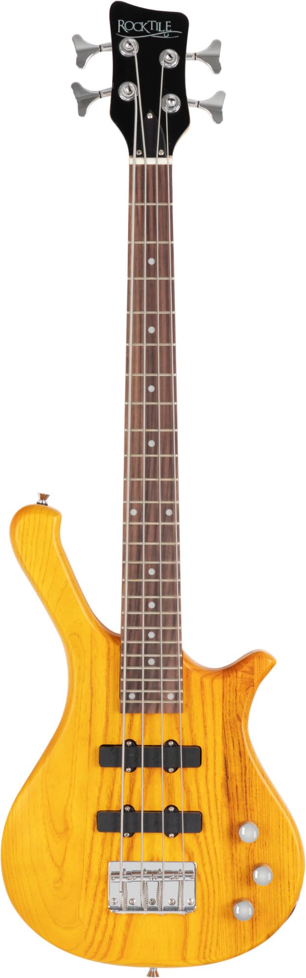 Rocktile TB-4 NHS Traveler E-Bass Natural Honey Stain Super Set, Basso | Numero corde: 4, Corpo: ontano, Manico: acero, Tastiera: Technical Ebony, Scala: 25, 5" (64, 8 cm), 24 tasti, 1x tone, 9 kg