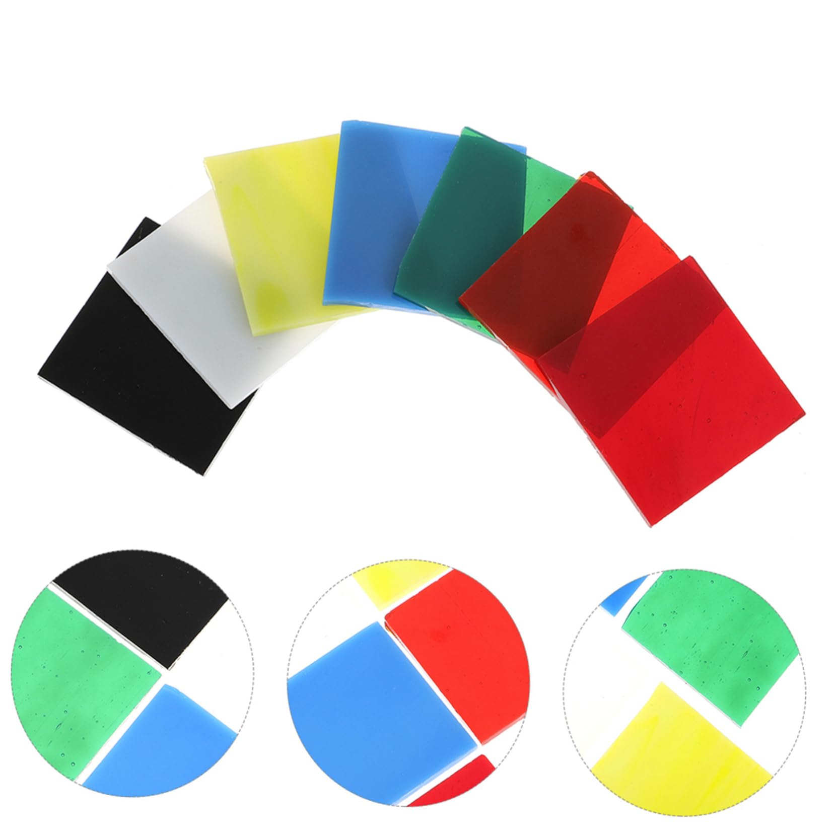 IWOWHERO 3sets Elegant Glass Fusing Sheets DIY Jewelry Accessories Kiln Supply Simple Design 7pcs*3