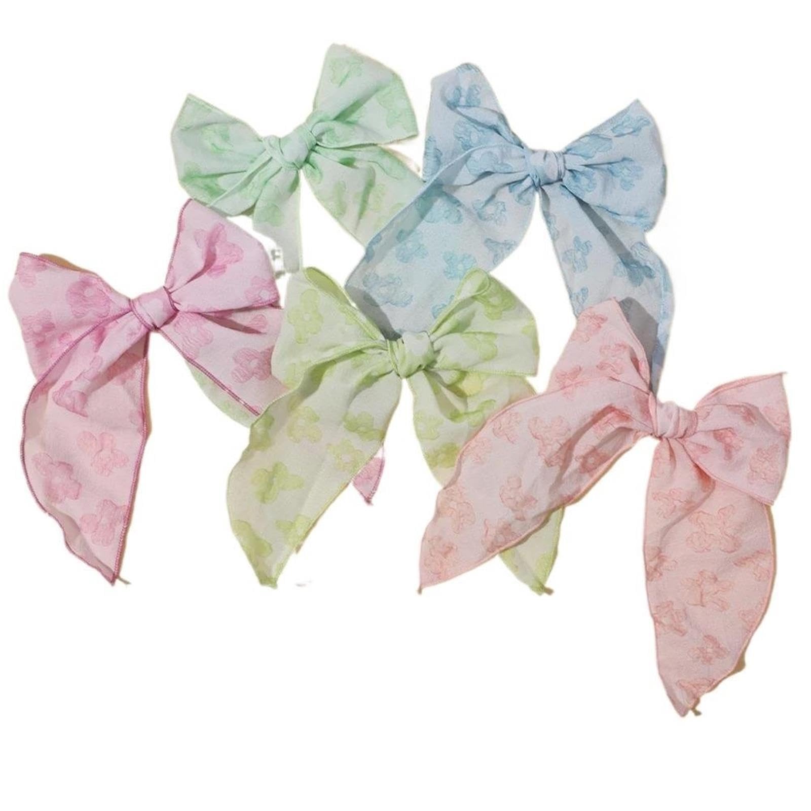 Fermagli for capelli con fiocco stampe floreali da 32 pezzi 5,7 pollici