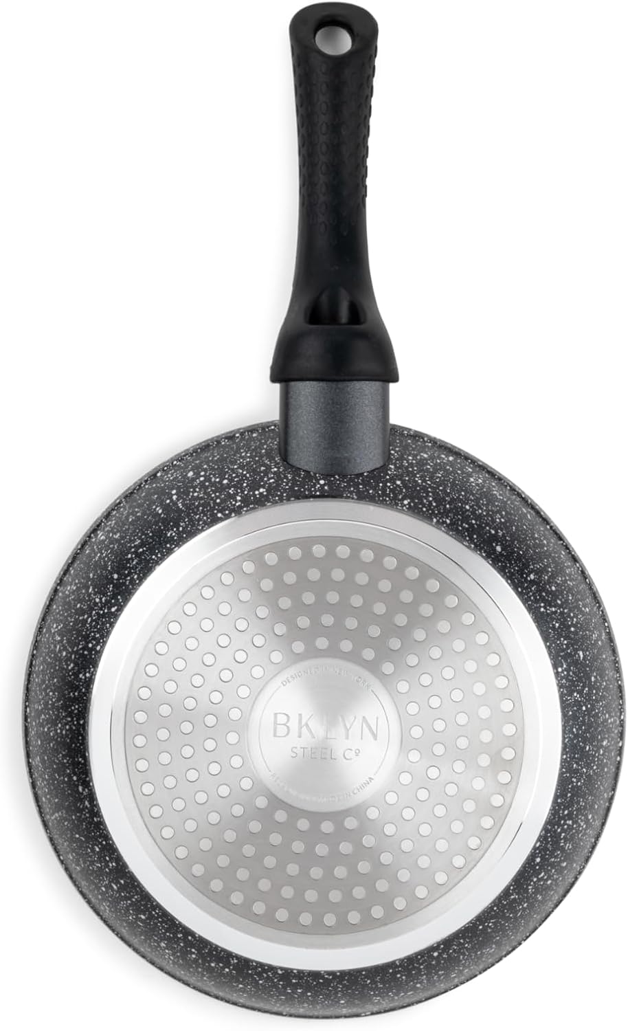 Brooklyn Steel Co. Milky Way Nonstick Aluminum Forged Silicone Handle Fry Pan - 8" - Black
