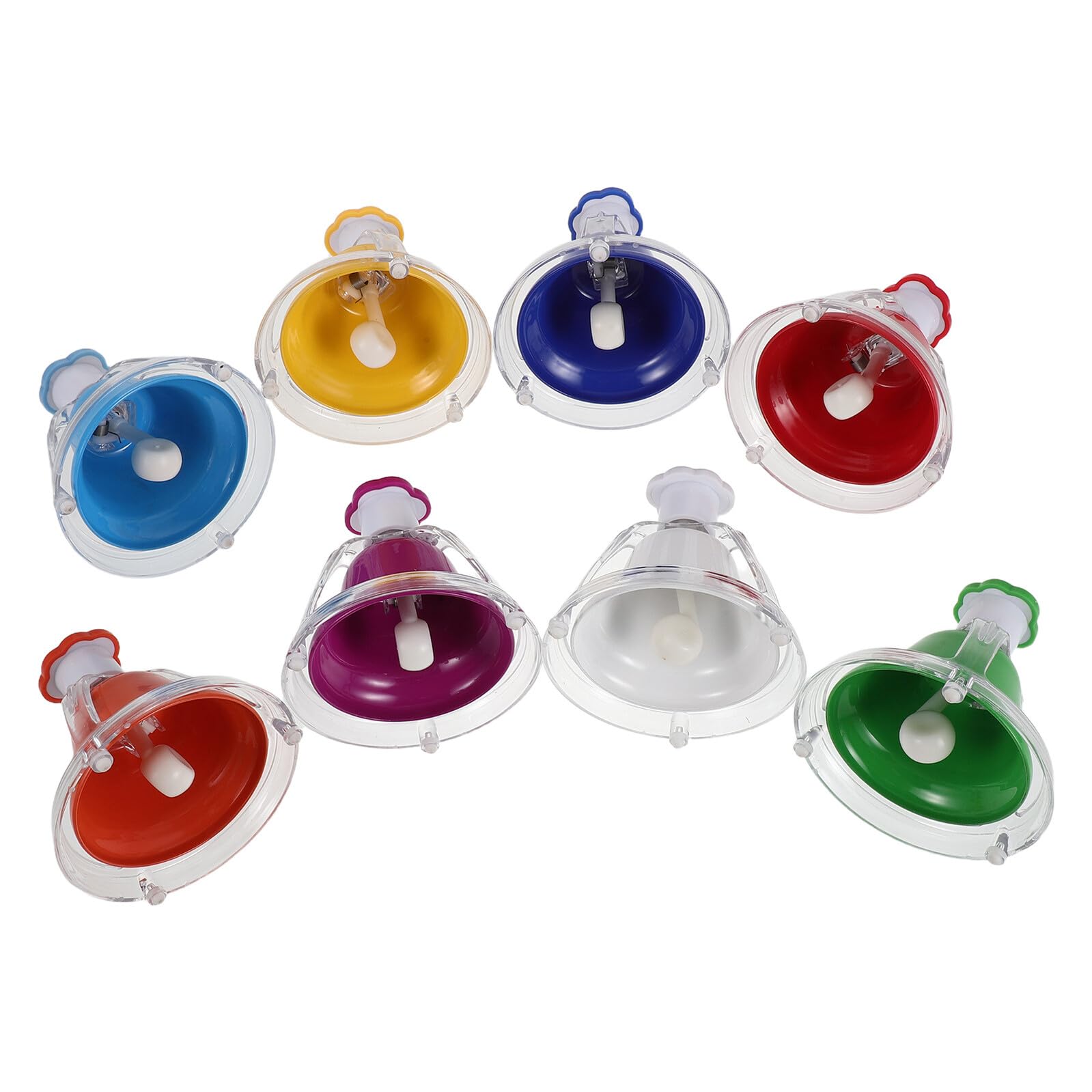 Totority 8 Pezzi Set Campanelli a Mano 8 Note a Forma di Zampa di Gatto, Campane per Educazione Musicale, Strumenti Orff Colorati per Attività Didattiche Prescolari e Gioco di Gruppo