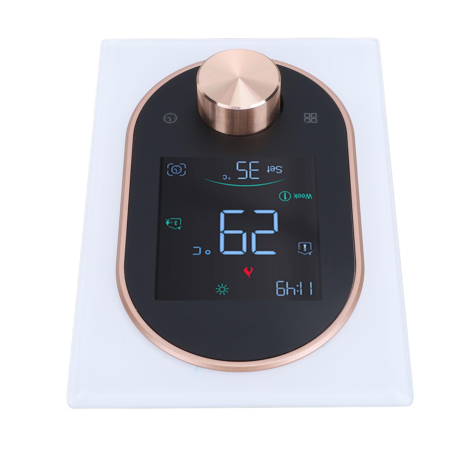 Jeffergarden Inteligentny Termostat Programowalny, 86x86mm ABS Stop