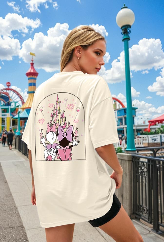 Magic Kingdom Shirts for Women Magical Princess Tshirt Cute Oversized Graphic tees Family Vacation Tops - Image 4