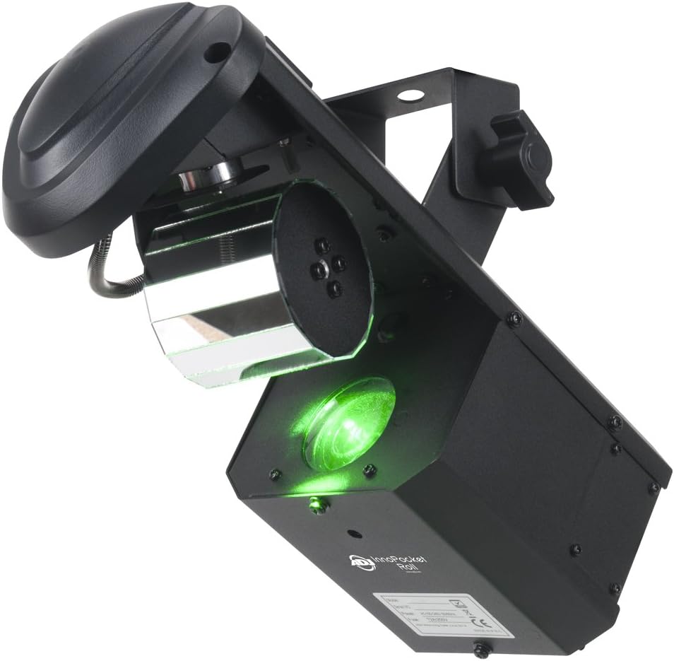 Compact Black LED Gobo Spotlight with Mirror Barrel