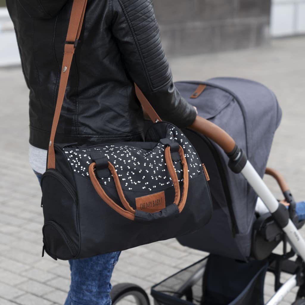 Badabulle Sac à langer Grande Capacité Noir Camel