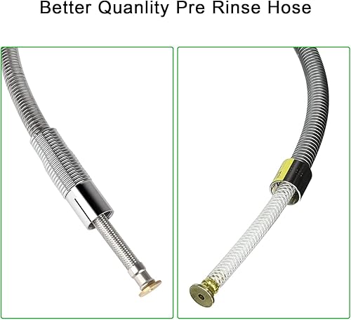 Miniatura 6 de TBER Kit de repuesto de manguera de preenjuague de acero inoxidable flexible para grifo de fregadero de cocina comercial de todas las marcas con