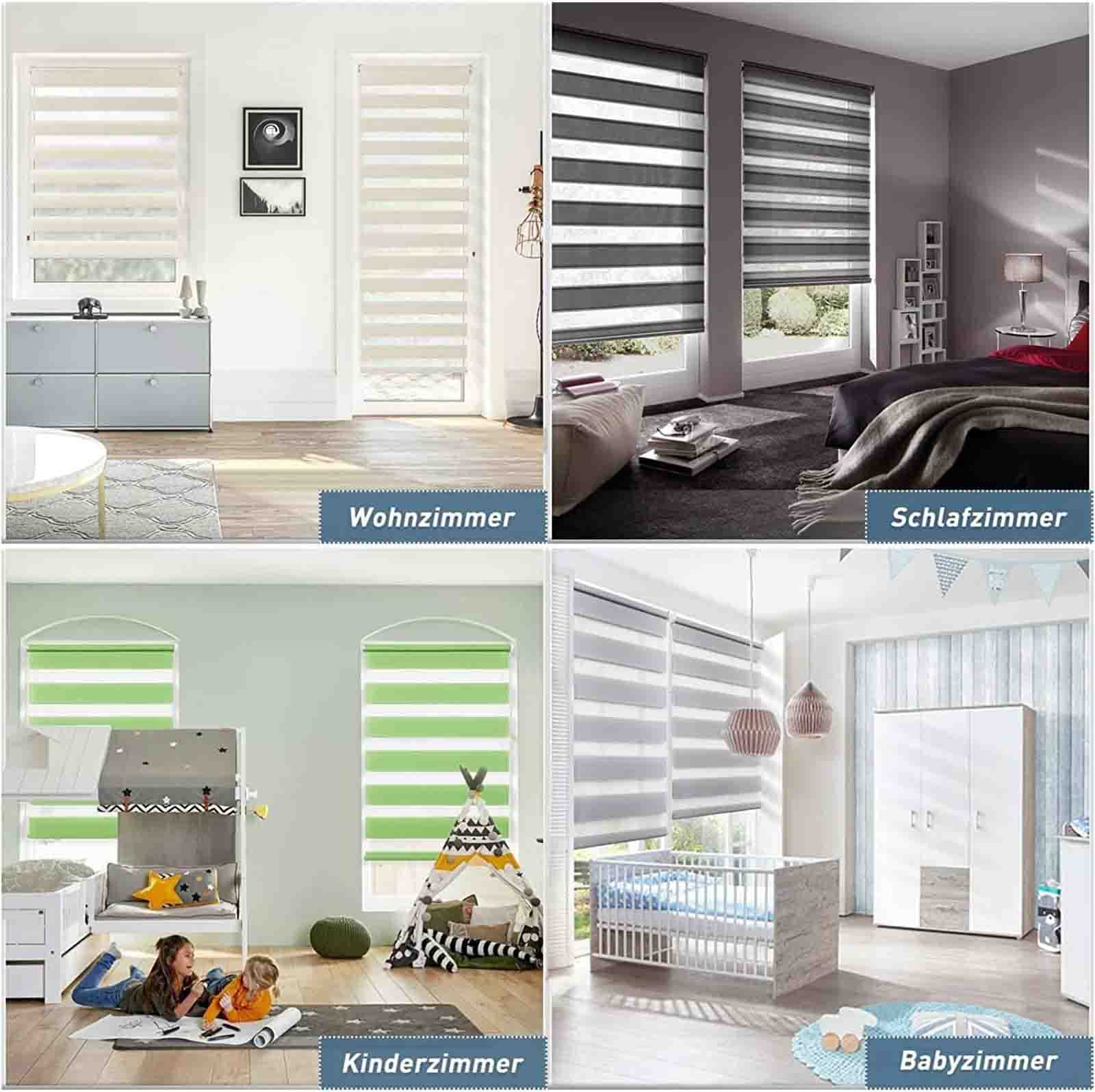FJAUOQ Enrouleur Occultant Protection Solaire et Visuelle Facile à Installer Store Enrouleur Naturel Personnalisable pour Fenetre de Toit ou Porte,B,90x150cm