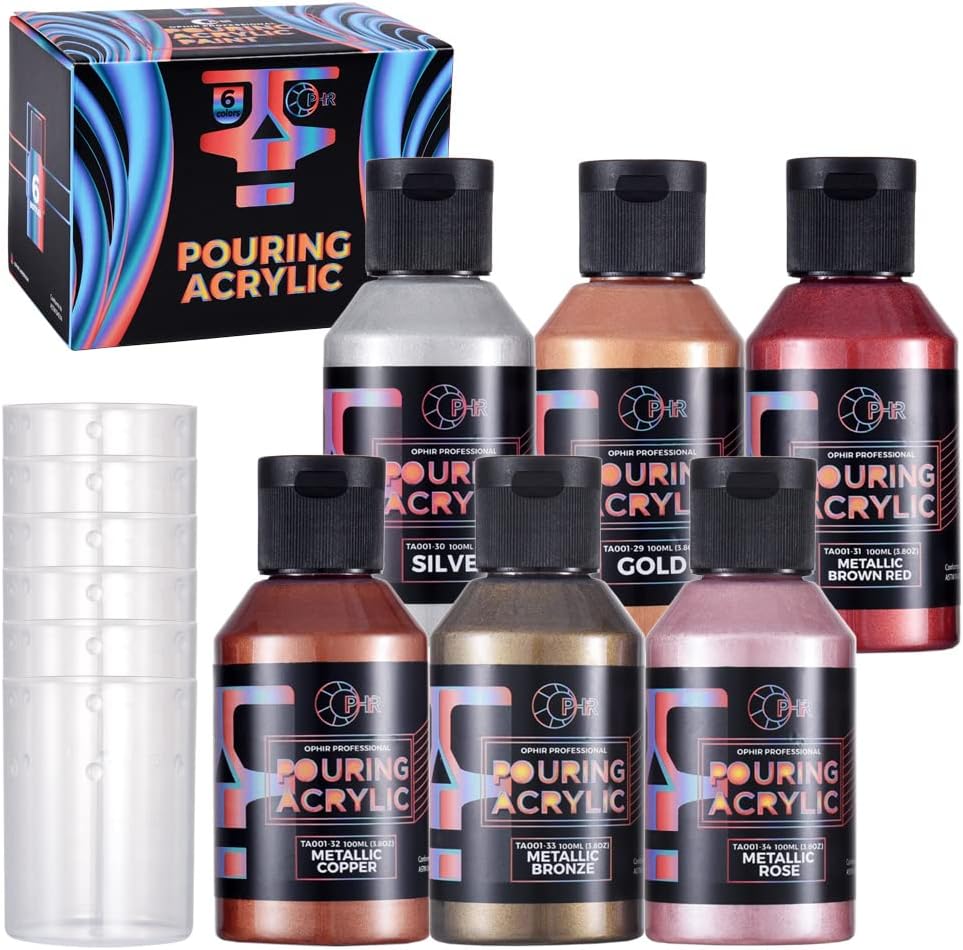 Nicpro 13 Fluorescent Colors Neon Pouring Paint with