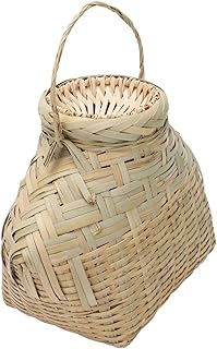 DOITOOL 1Pc Cesta De Colheita Ao Ar Livre Decoração Para Crianças Vaso De Plantas Cesta De Flores Para Florista Cesta De Vaidade Vaso De Flores Cesta De Armazenamento De Rattan Cestas