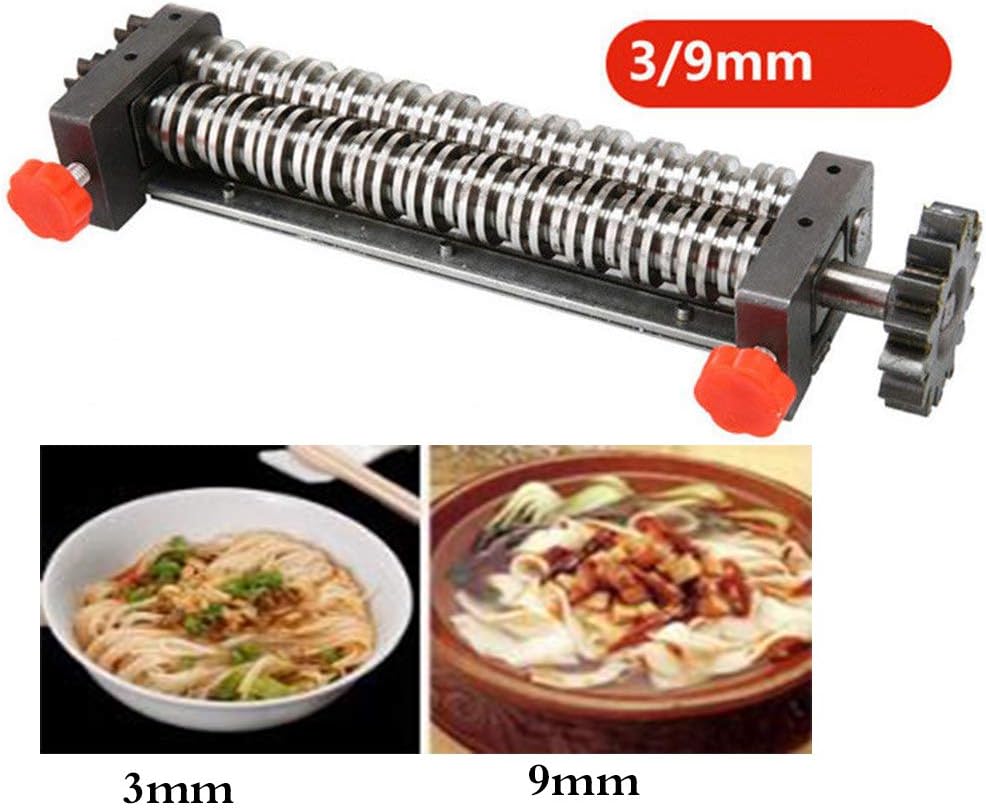 TOPCHANCES Pasta Maker, 750W 220mm Automatic Electric Pasta Maker Machine Noodles Press Noodle Maker Machine, Includes 3/9mm Pasta Cutter -110V US