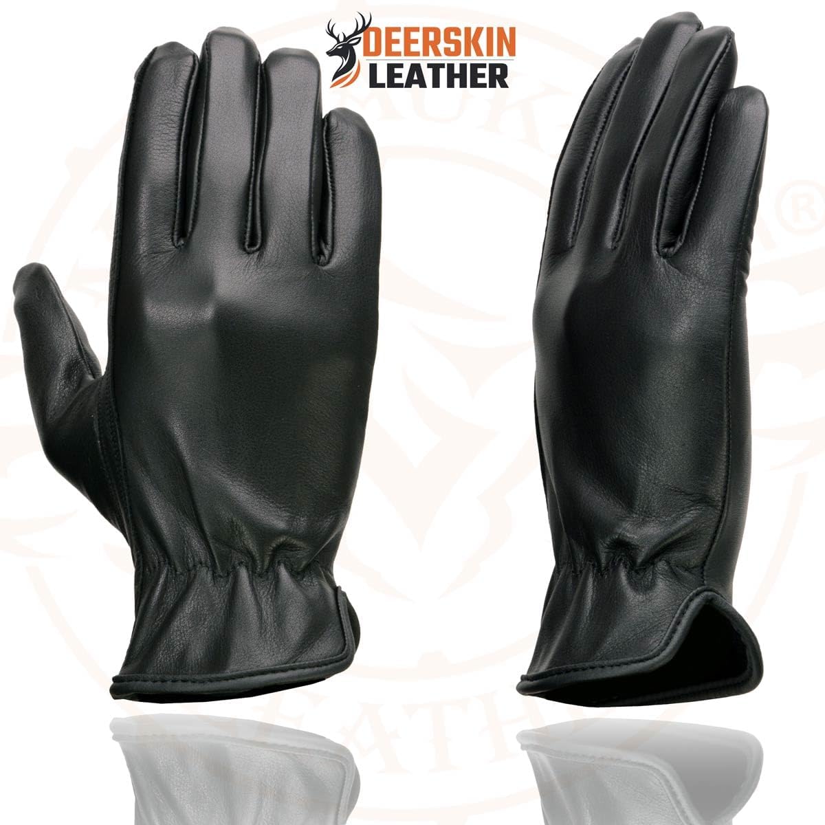 Milwaukee Leather SH886 Women's USA Deerskin Black Leather Unlined Lightweight Motorcycle Rider Gloves - Image 4
