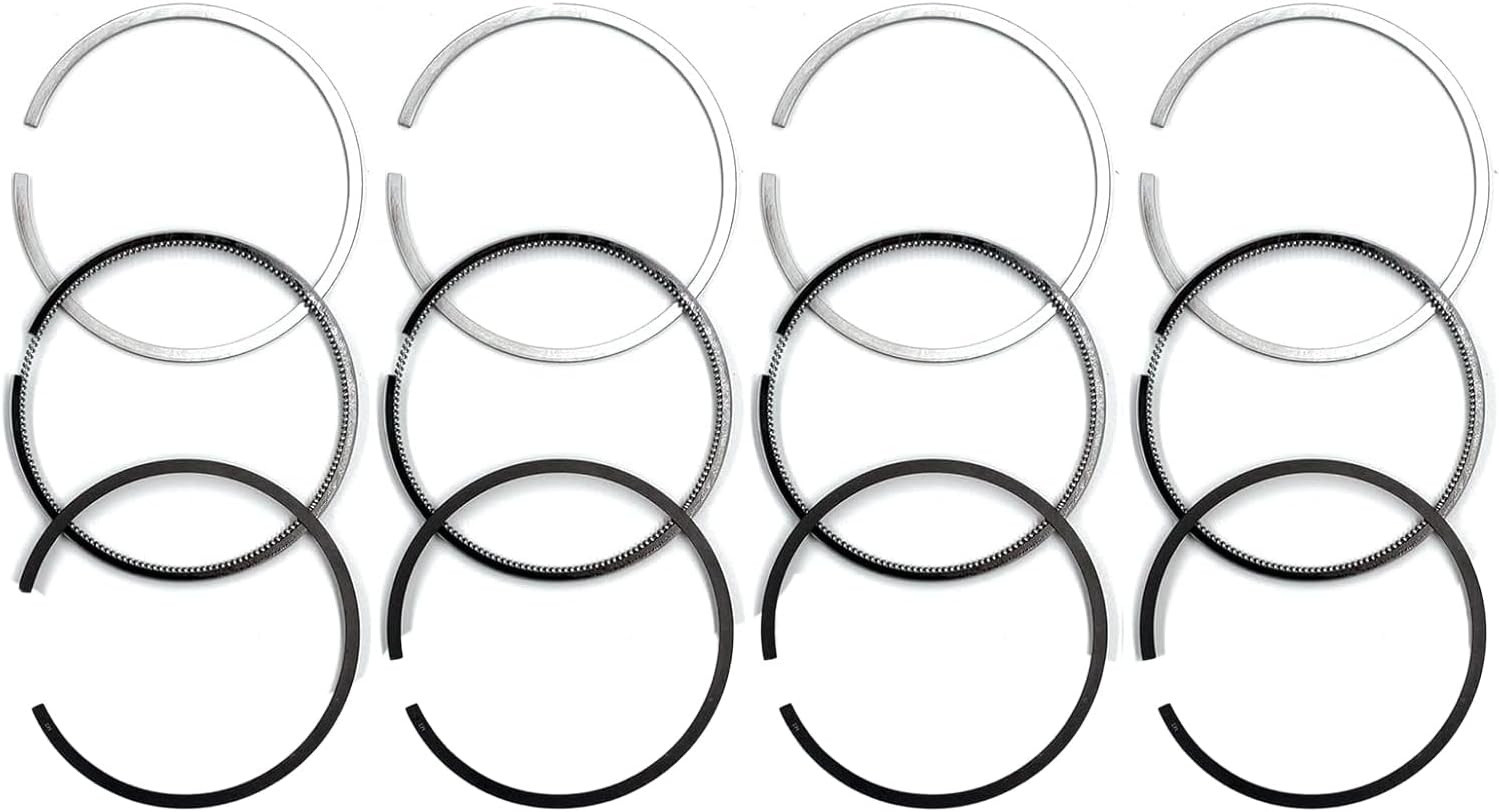 4pcs Piston Ring fits for Kubota V2403 Engine (Piston Type C: 1G924-21112)
