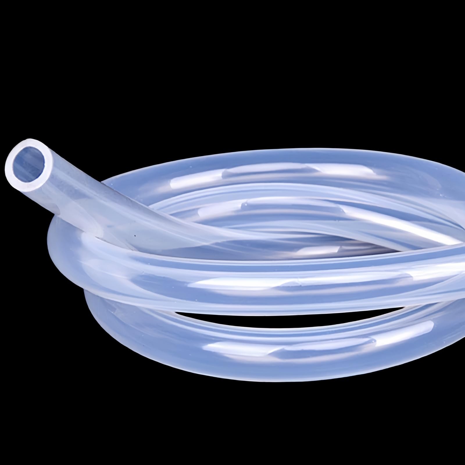 Purzen One Color Transparent Silicone Tubing Flexible High Temperature Stability Rubber Tube Id 6 Mm X Od 10 Mm For Water Transfer Air Line Aquarium Pump Hydroponics Diy,5M