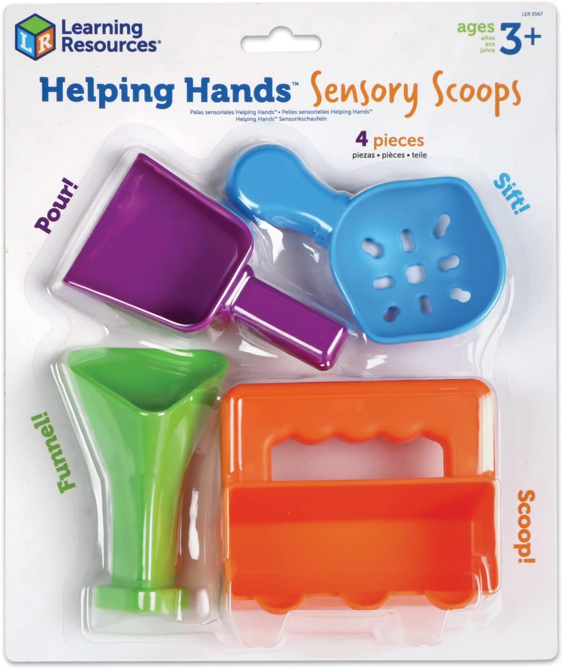 Helping Hands Sensory Scoops, Fine Motor Skills, Sensory Toys for Children, Sensory Toys for Toddlers, Kids Easter Basket Stuffers , Ages 3+,4 Pieces