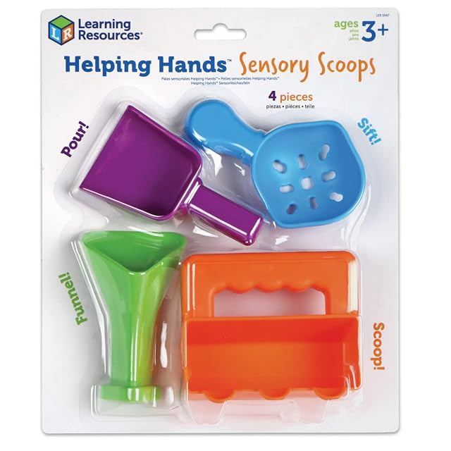 Learning Resources Palas sensoriales Helping Hands, Juguetes para desarrollar la motricidad Fina