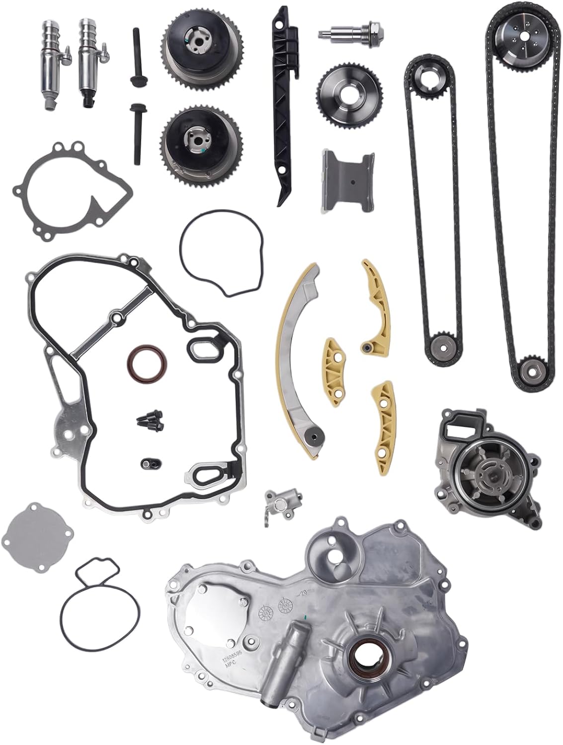 9-4201S 2.4 Timing Chain Kit Water & Oil Pump Replacement for Chevy Captiva Sport Equinox Malibu GMC Terrain Buick Regal Verano Pontiac G5 2.4L 2.2L 2009-2017 9-4201SX 12606580