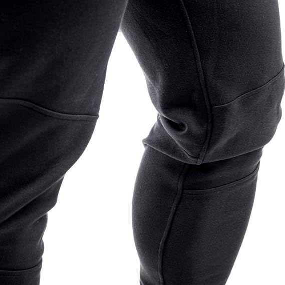 Men's Black Jogger Sweats - Zipper Pocket & Towel Loop