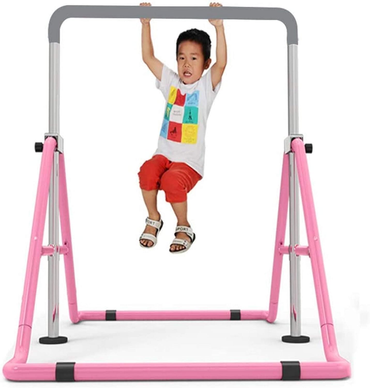 Expandable Gymnastics Bars, Folding Gymnastic Horizontal Bars Training Bar Adjustable Height Monkey Climbing Tower Home Training for Kids
