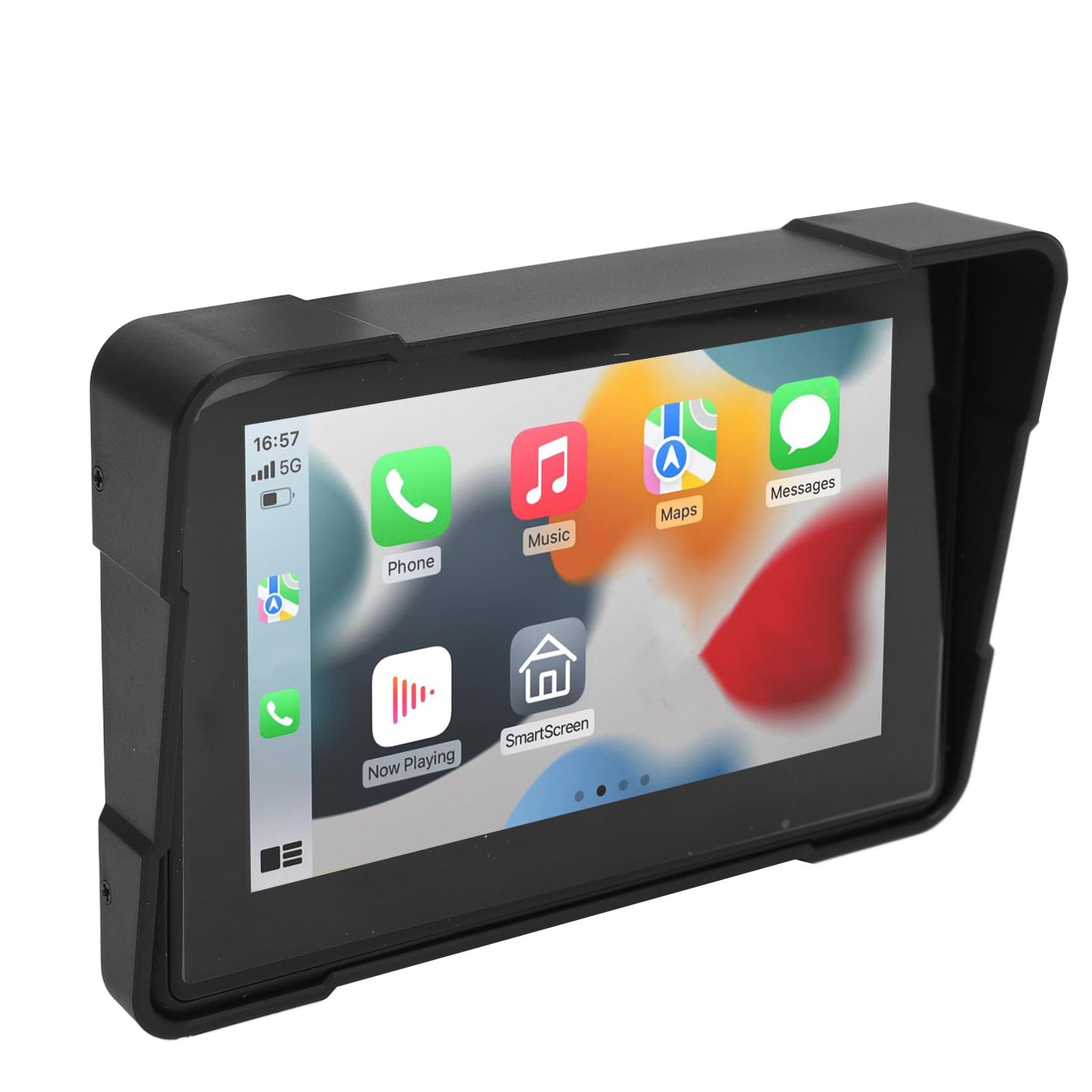Generic Écran GPS de Moto, Navigateur de Moto, Haute sensibilité, Projection sans Fil de 5 Pouces, Double Caméra, écran Tactile IPS pour Moto (avec Un Appareil Photo)