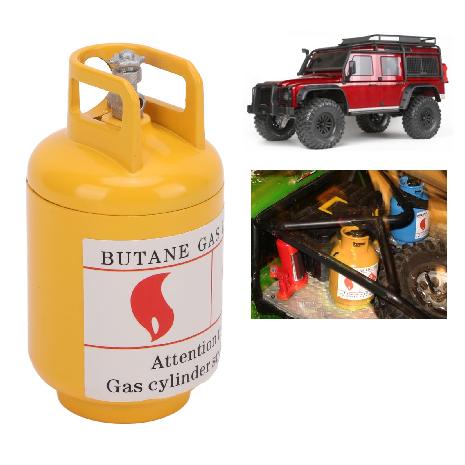 VGEBY Mini estintore, estintore per Auto RC, Decorazione ad Alta Simulazione RC Simulazione per Auto 1/10 (Giallo) Modello Accessori Giocattolo Modello