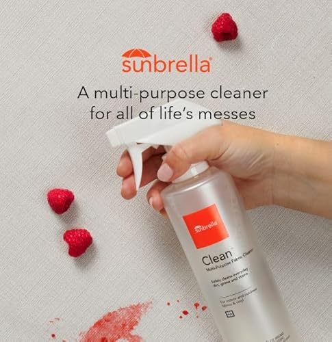 Sunbrella Clean Multi-Purpose Fabric Cleaner, All-In-One Solution Safely Removes Everyday Spills & Stains From Water-Safe Fabrics,Upholstery, And Vinyl. No Residue, Easy To Use, Non-Pfas (16 Fl Oz) #TOP2